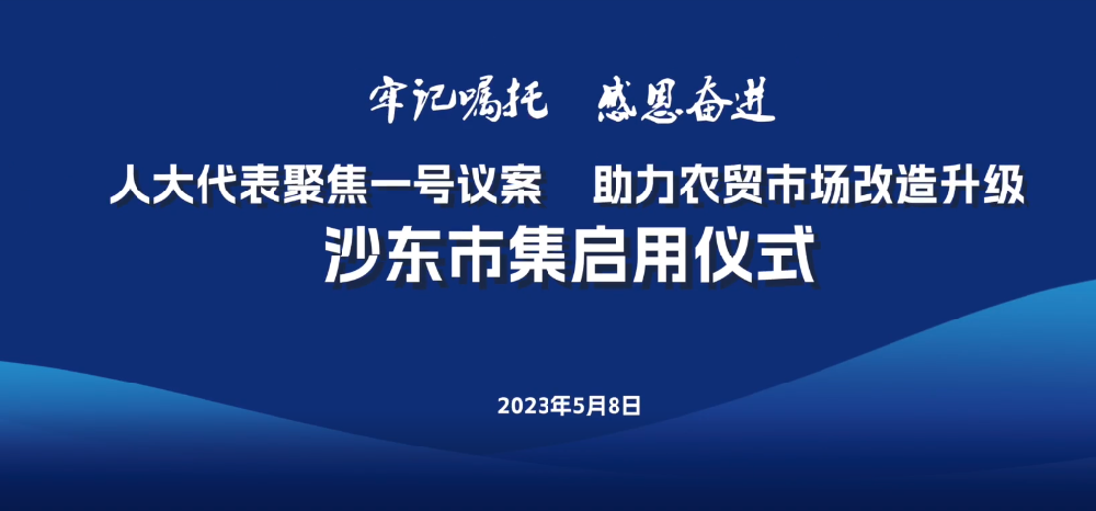 沙东市集启用仪式-助力农贸市场改造升级